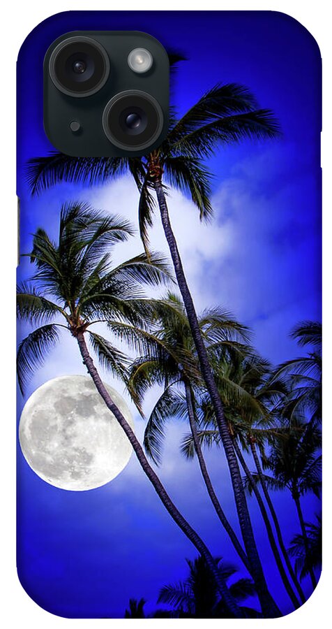 David Lawson Photography iPhone Case featuring the photograph Kona Moon Rising by David Lawson