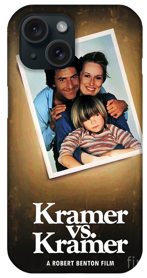 Movie Poster iPhone Case featuring the digital art Kramer Vs. Kramer by Bo Kev