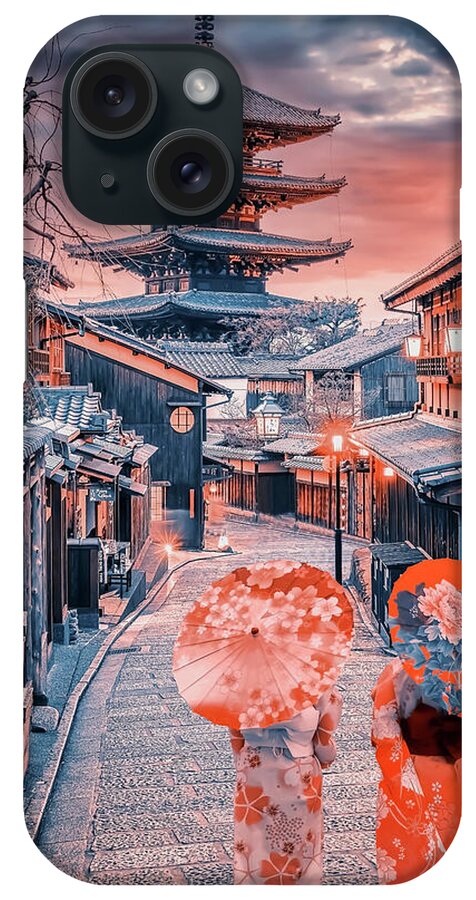 Japan iPhone Case featuring the photograph Kyoto Sunset by Manjik Pictures