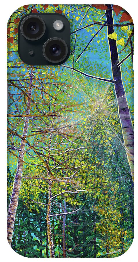 Nederland iPhone Case featuring the painting La luz. Nederland, Colorado. by ArtStudio Mateo