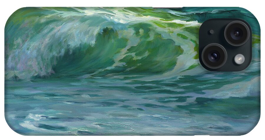 Water iPhone Case featuring the painting La OLA by Laurie Snow Hein