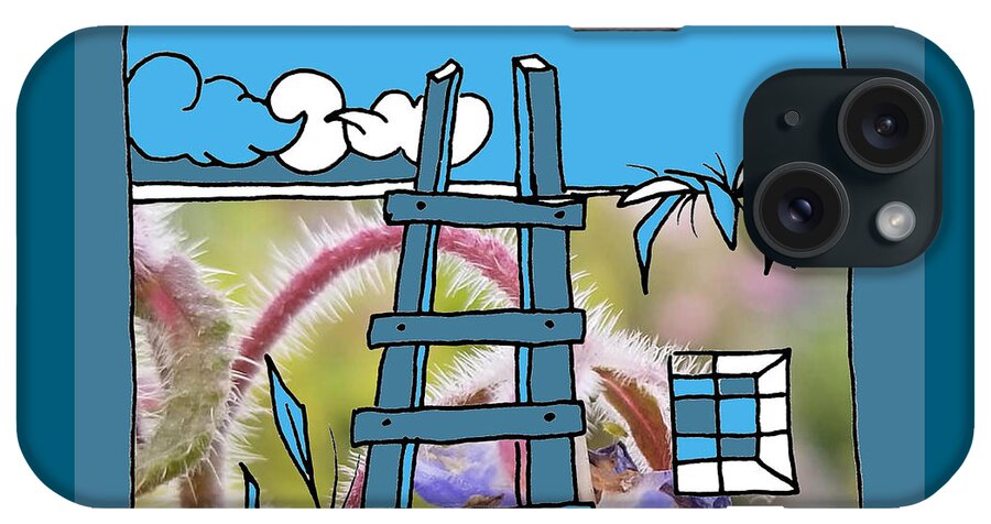 Digital Art And Photography iPhone Case featuring the drawing Ladder by Carol Rashawnna Williams