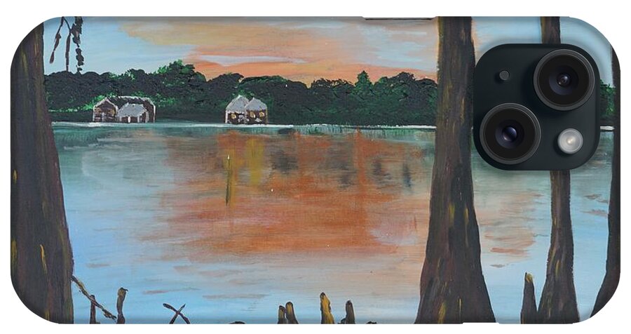 Cypress Tree iPhone Case featuring the painting Lake Bruin State Park I by Jimmy Clark