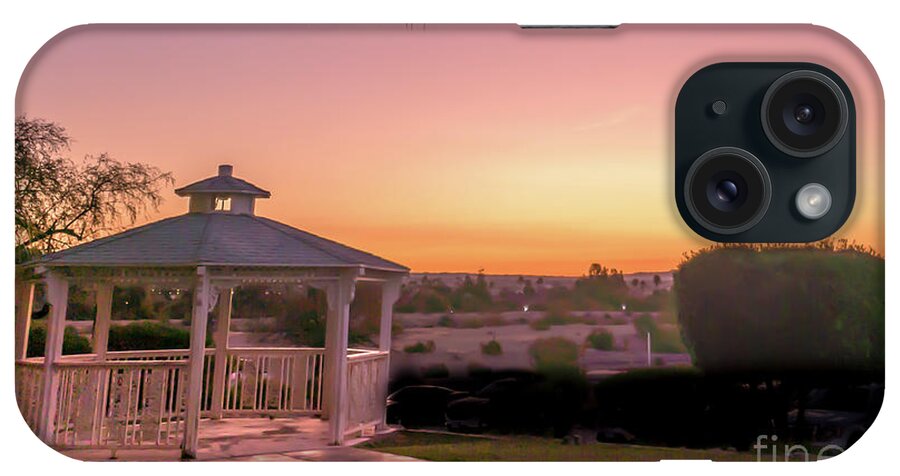 Lake iPhone Case featuring the photograph Lake Havasu gazebo square by Darrell Foster