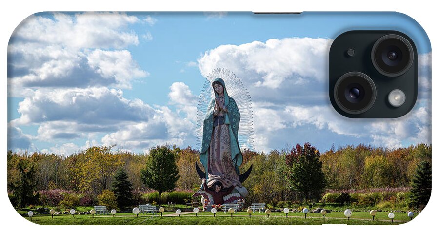 Lake Hope iPhone Case featuring the photograph Lake Hope With Statue of Mary by Dale Kincaid