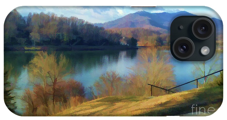 Landscape iPhone 15 Case featuring the photograph Lake Junaluska in Winter by Roberta Byram