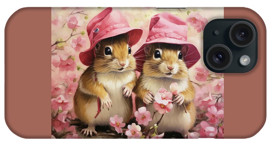 Chipmunks iPhone Case featuring the painting Lala And Lulu by Tina LeCour
