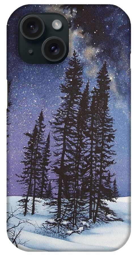 Landscape iPhone Case featuring the painting Land of a Million Stars by Karen Richardson