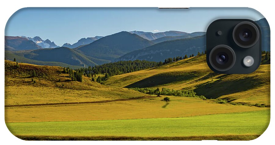 Landscape iPhone Case featuring the photograph landscape view of the Beartooth Mountains, Montana by Ann Moore
