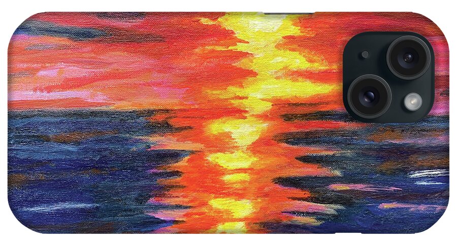  iPhone Case featuring the painting Late Bay Sun by David Feder