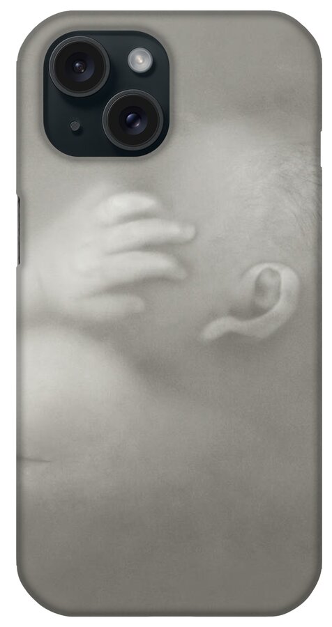 Black & White iPhone Case featuring the photograph Latex Series, Brooke, 3 weeks old by Anne Geddes