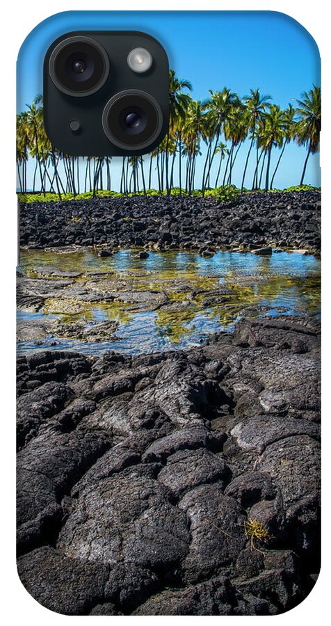 Lava iPhone Case featuring the photograph Lava and Palm Trees by Bill Cubitt