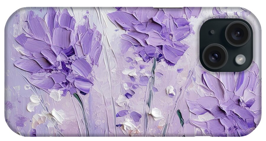 Lavender iPhone Case featuring the painting Lavender Passion by Lourry Legarde