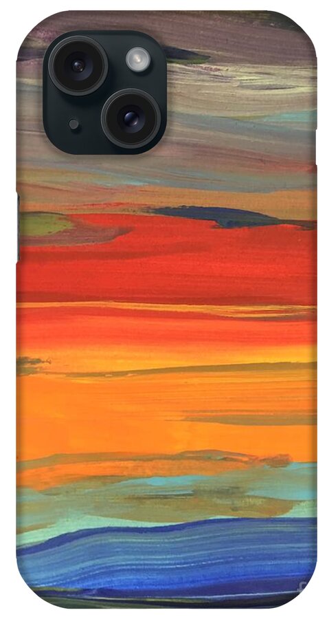 Abstracts iPhone Case featuring the painting Layers by Debora Sanders