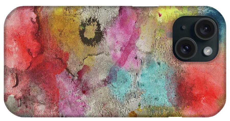 Abstract iPhone Case featuring the painting True Colors by Tessa Evette