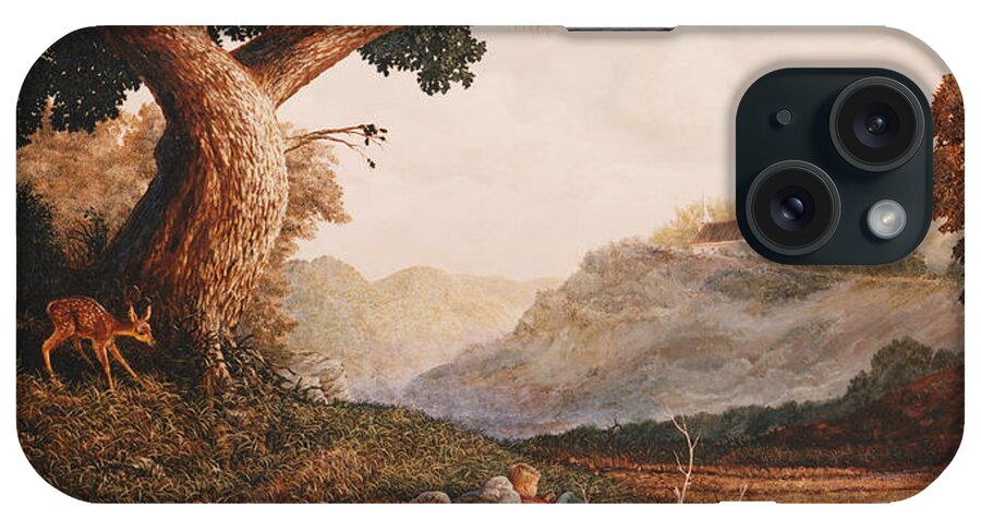 Rural iPhone Case featuring the painting Lazy Summer Days by Duane R Probus