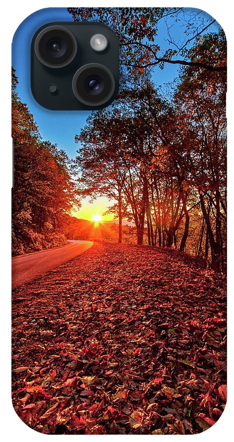 Autumn iPhone Case featuring the photograph Leaf Drop Sunset by Dan Carmichael