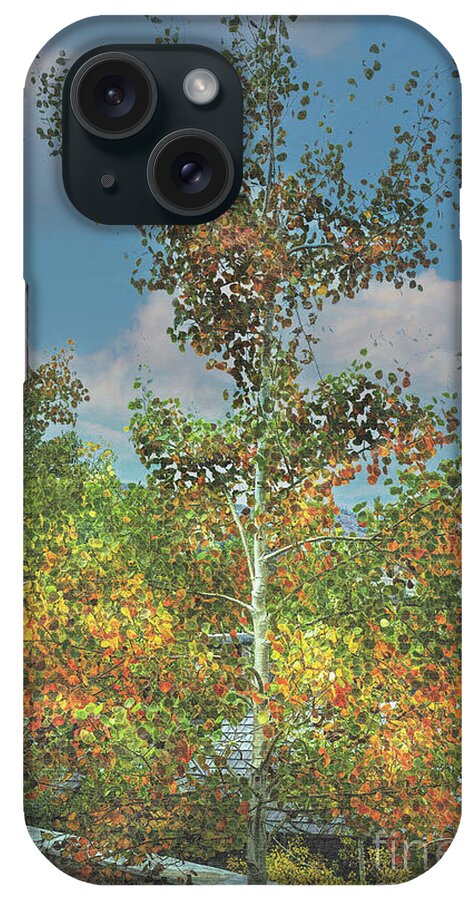 Aspen iPhone Case featuring the digital art Leafy Dancer by Deb Nakano