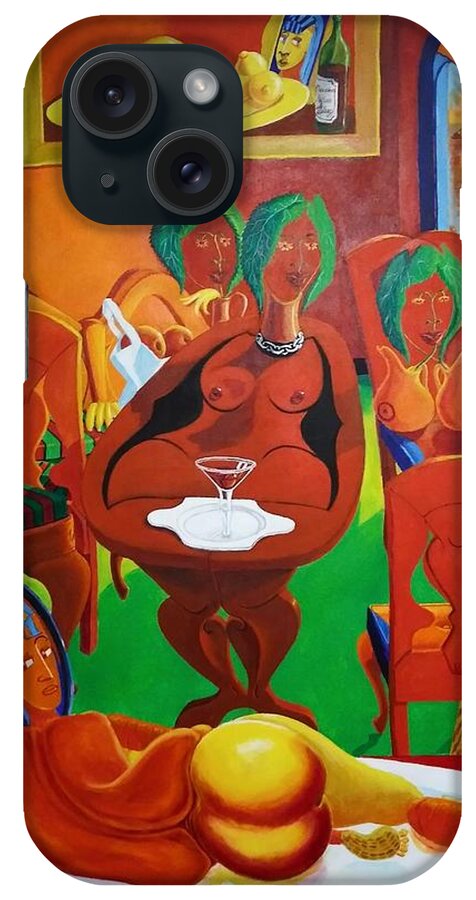  iPhone Case featuring the painting Les Demoiselles De Moi Seul The Pimping Of Afrodite by David G Wilson