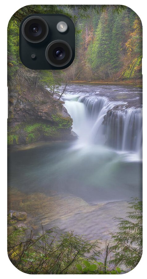 Lewis River Falls iPhone Case featuring the photograph Lewis River Rainfall by Darren White
