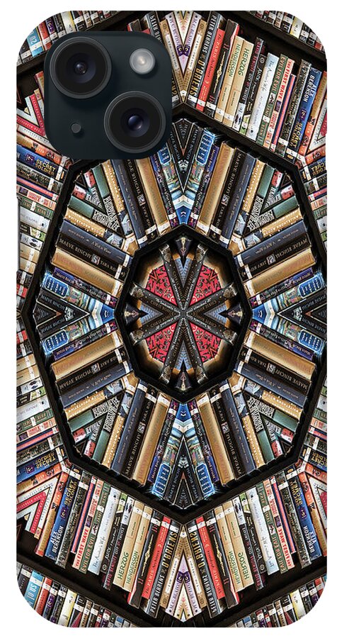 Books iPhone Case featuring the photograph Library Kaleidoscope by Minnie Gallman