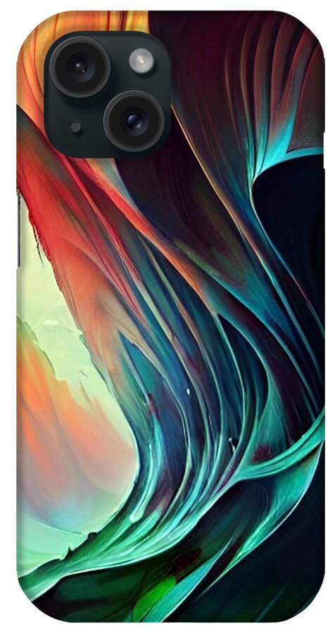 Contemporary iPhone Case featuring the mixed media Lifespark No3 by Bonnie Bruno
