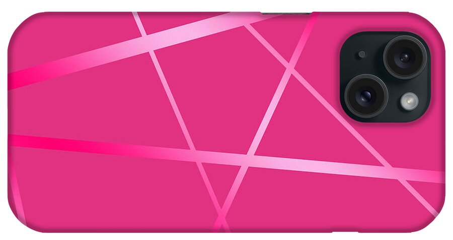 Pink iPhone Case featuring the photograph Light pink geometric lines on pink by Amanda Mohler