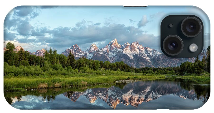 Grand Tetons iPhone Case featuring the photograph Light Touching the Grand Tetons by Belinda Greb