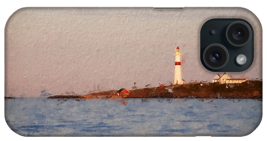 Lighthouse iPhone Case featuring the digital art Torungen lighthouse by Geir Rosset