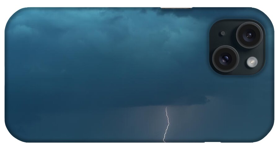 Asharoken iPhone Case featuring the photograph Lightning over Long Island Sound 8140043 by Deidre Elzer-Lento