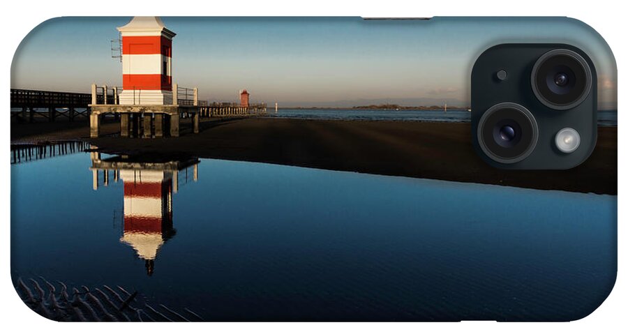 Landscape iPhone Case featuring the photograph Lignano Lighthouse by Wolfgang Stocker
