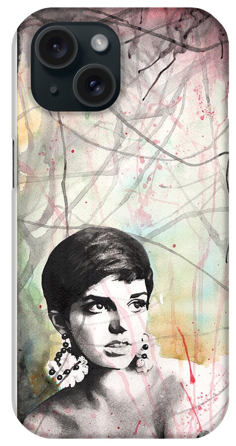 Portrait iPhone Case featuring the painting Lil' Liza - In White by Tiffany DiGiacomo