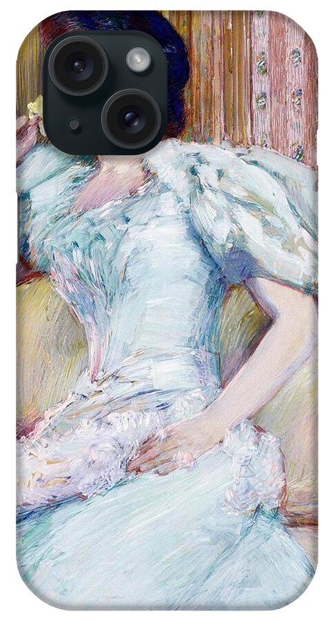  iPhone Case featuring the drawing Lillie Lillie Langtry ca by Childe Hassam American