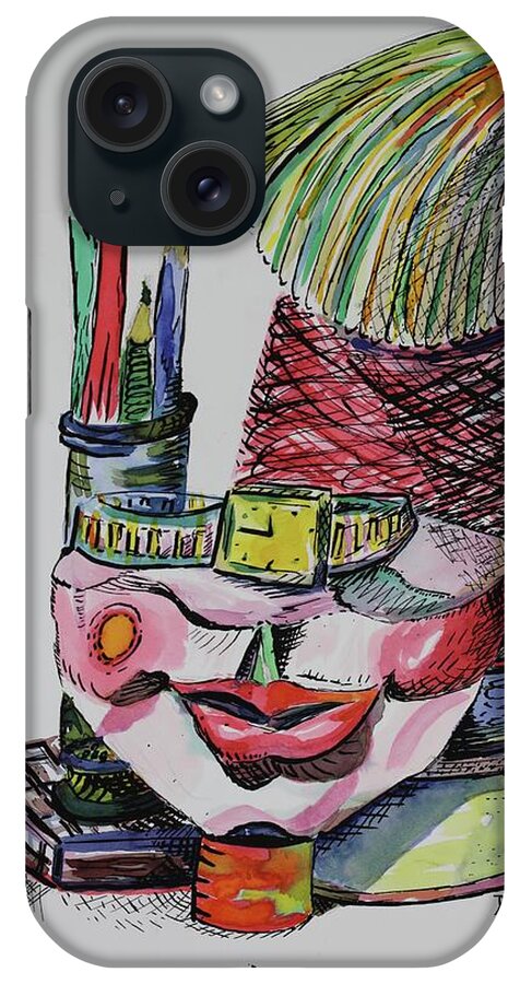 Lips iPhone Case featuring the painting Lips and Ink by Dorsey Northrup