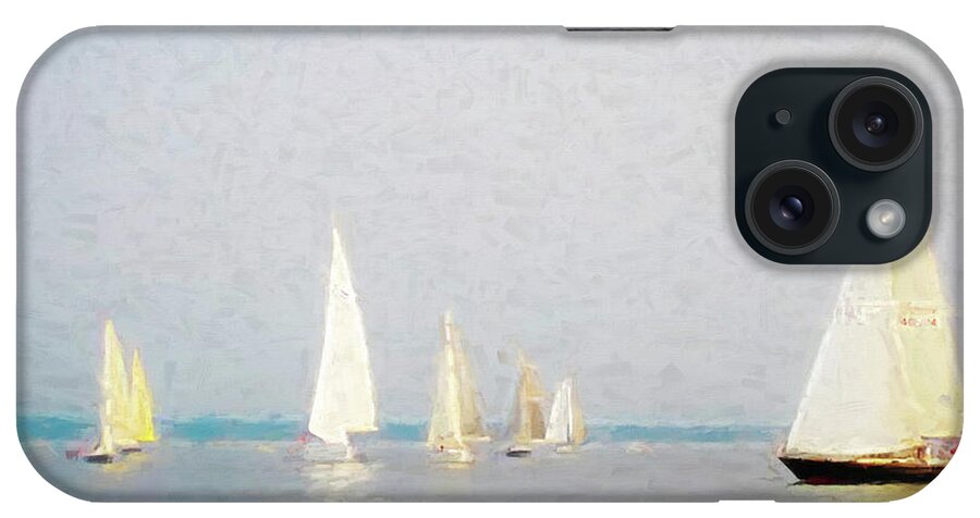 Sailboats iPhone Case featuring the photograph Listening to the Winds by Xine Segalas