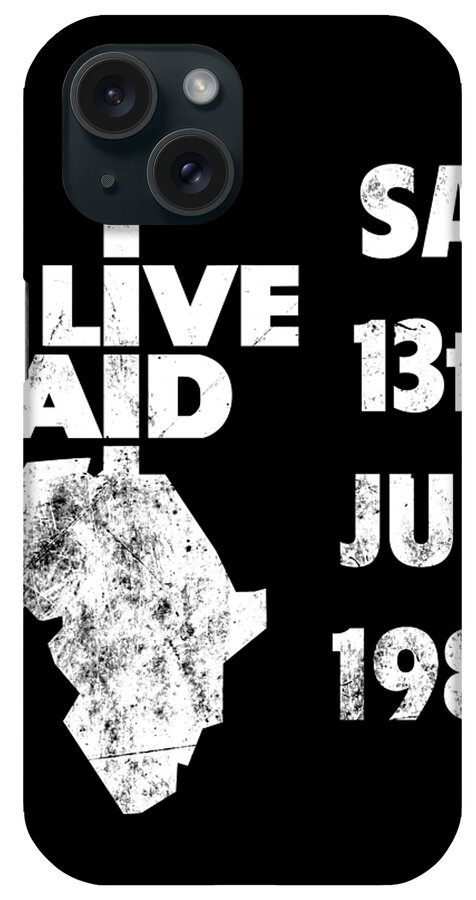 Live iPhone Case featuring the digital art Live Aid 1985 white by Andrea Gatti