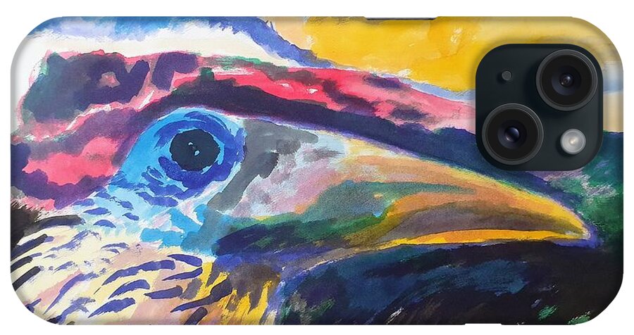 Tucano iPhone Case featuring the painting L'occhio del tucano by Enrico Garff