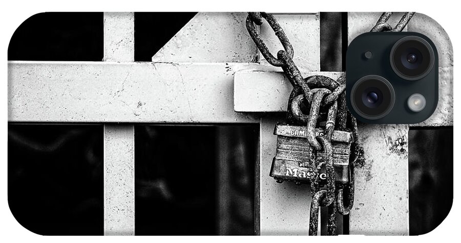  iPhone Case featuring the photograph Lock And Chain by Steve Stanger