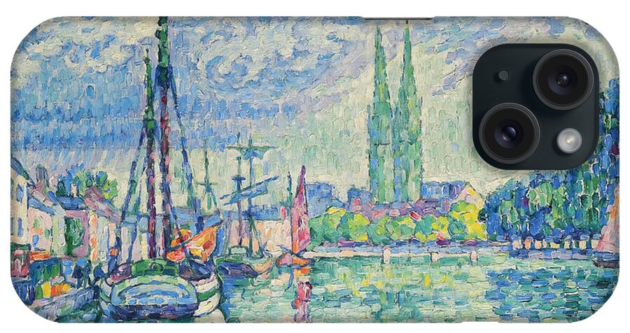 Odet iPhone Case featuring the painting L'Odet a Quimper by Paul Signac by Mango Art