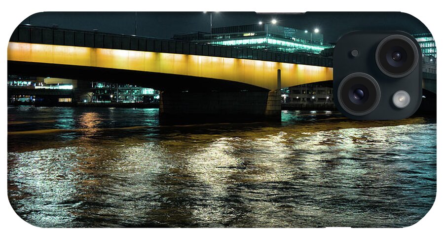 London Bridge iPhone Case featuring the photograph London Bridge at night by Angelo DeVal