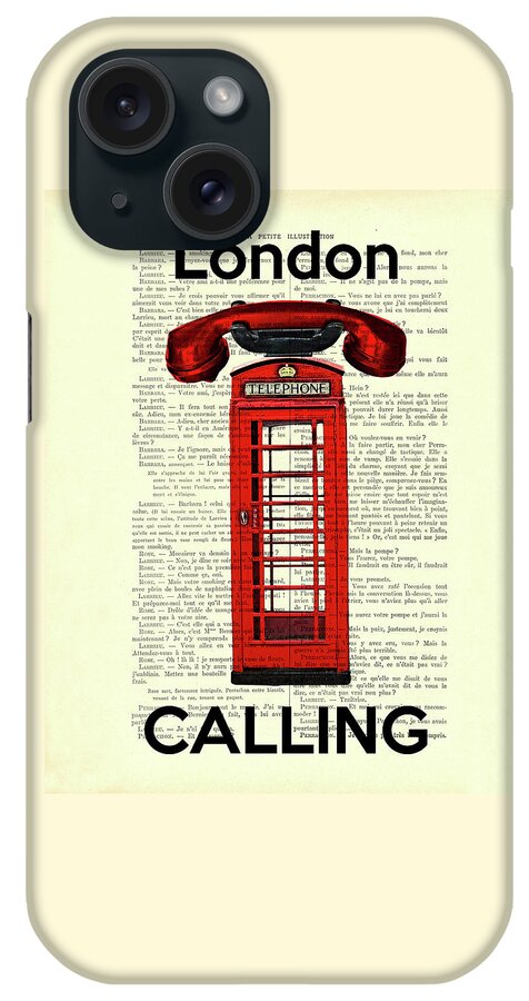 London Calling iPhone Case featuring the mixed media London Calling by Madame Memento