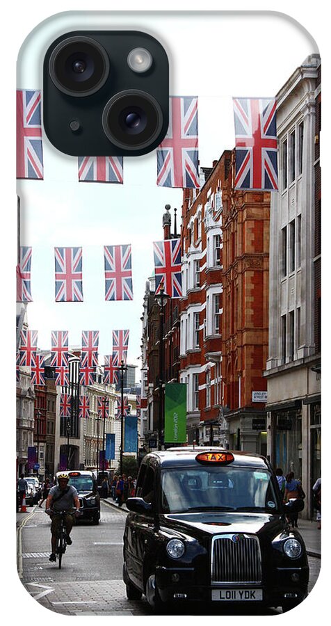 London Taxi iPhone Case featuring the photograph London taxi by Kaoru Shimada