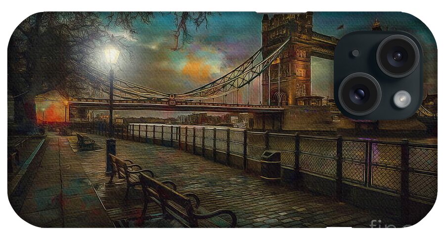 London iPhone Case featuring the digital art London, Tower Bridge by Jerzy Czyz
