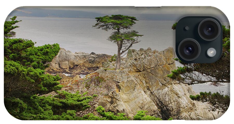 Monterey iPhone Case featuring the photograph Lone Cypress Monterey California by Chuck Kuhn