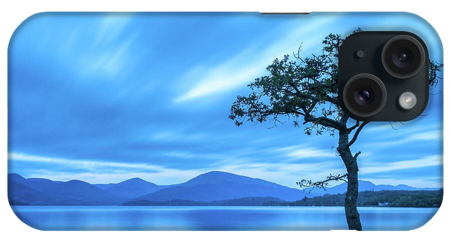 Milarrochy Bay iPhone Case featuring the photograph Lone tree Milarrochy Bay by Janet Burdon