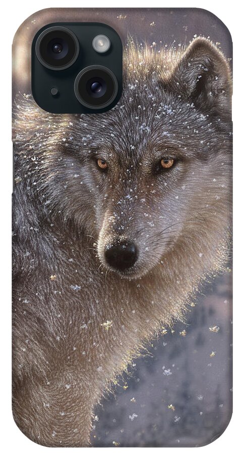 Wolf Art iPhone Case featuring the painting Lone Wolf by Collin Bogle