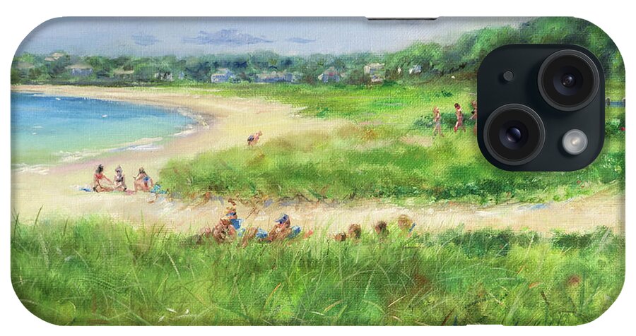 Cape Cod iPhone Case featuring the painting Long Beach- June by Jonathan Gladding