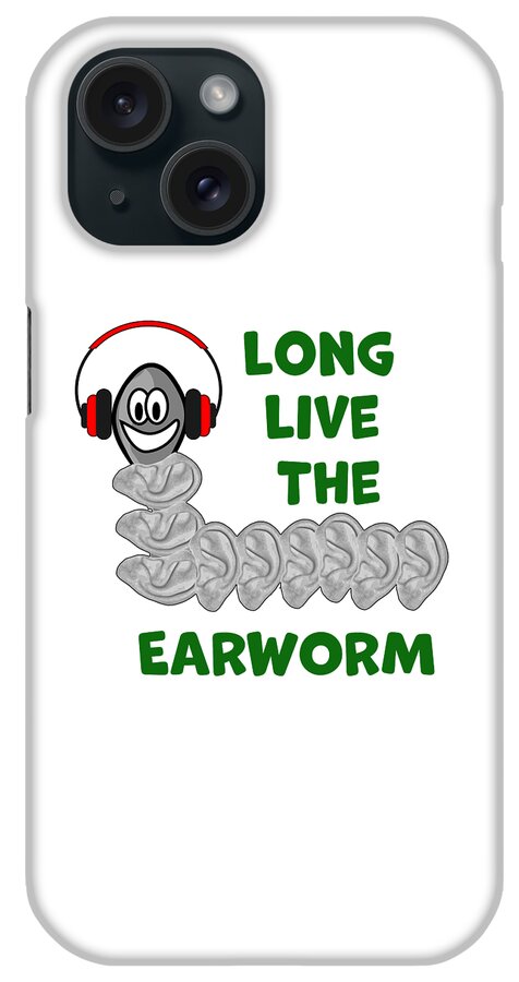 Earworm iPhone Case featuring the digital art Long Live The Earworm by Ali Baucom