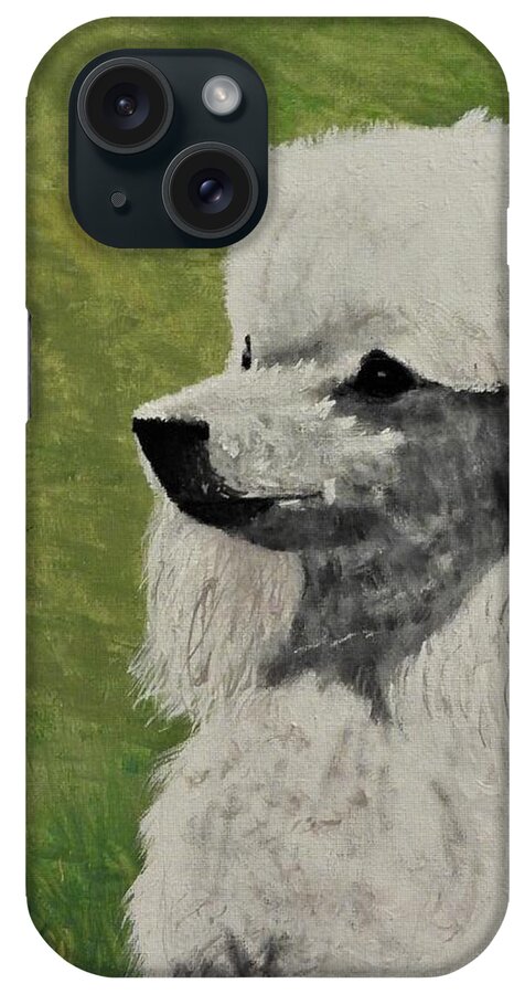 Dog iPhone Case featuring the painting Looking Regal by Betty-Anne McDonald