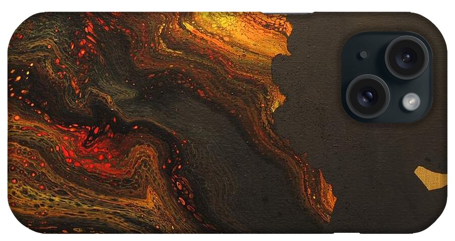 Abstract iPhone Case featuring the mixed media Lost Soul by John Johnson